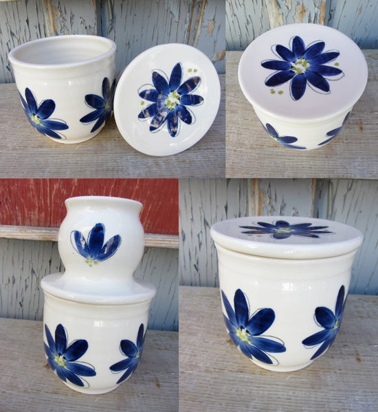 Beurrier breton fleurs bleues