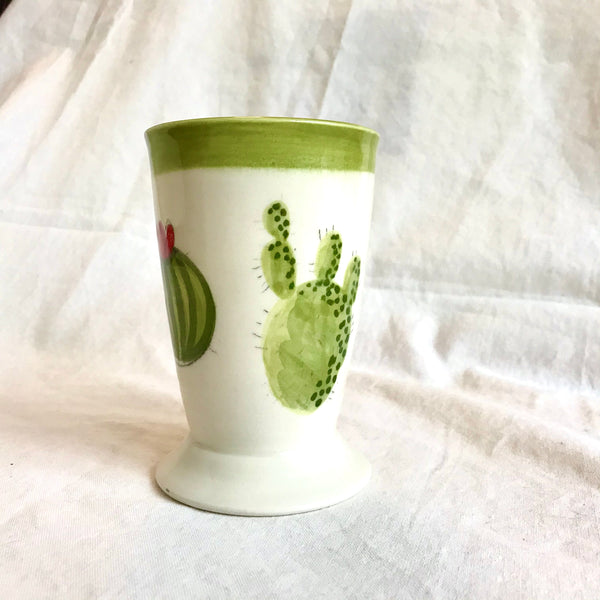 Verre à café ou à bière motif cactus et succulentes. Beer or coffee mugs with cactus design