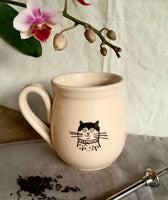 Tasse avec chat et inscription "c'est chat qui est chat!"Cat mug,