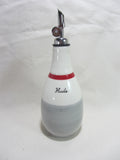 The Oil  or Vinegar Bottle grey and red sock