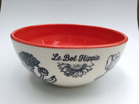 Hippie Bowl, perfect for poke bowls,Beautiful Salad Bowl, Fruit Bowl. Perfect for a Hippie Decor. Ceramic Ramen Bowl