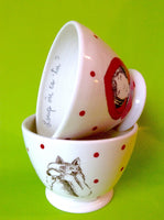Perfect for a nice bowl of coffee or hot chocolate! Cafe au lait bowls with the little red riding hood,