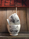 The grumpy cat bowl. For your cat lover gift. Made with high quality porcelain.Price for two