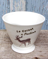 Ceramic vintage  poutine Bowl or with special cheese Quebecer recipe