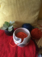 Small yarn bowl for crochet or knitting with flowers inspired by our trip in Amsterdam.Handmade