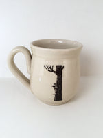 The sugar shack mug " made of hand-turned porcelain clay with an original illustration