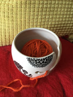 Small yarn bowl for crochet or knitting with flowers inspired by our trip in Amsterdam.Handmade
