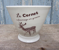 Ceramic vintage  poutine Bowl or with special cheese Quebecer recipe